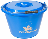 Ведро для прикормки, с крышкой 15л