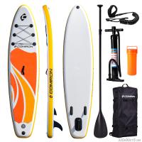 SUP доска (сап) COMIRON 320x80x15  надувная прогулочная, желтый