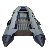 Надувная ПВХ лодка Муссон 3400 НДНД, серый/синий
