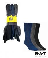 Термоноски GJ WORK 75%хлопок, 21%полиэстер, 4%спандекс р-р 39-42 сер./син./черн.
