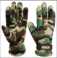 Перчатки SPORT двойной флис, фиксатор на запястье, камуфляж