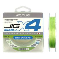 Шнур NAUTILUS X4 Jig Braid Chartreuse d-0.10мм 5.4кг 0,8PE 150м