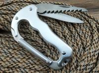 Мультиинструмент на карабине (нож, пила) 7,5см