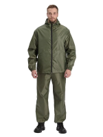 Костюм - дождевик (куртка и брюки) ткань оксфорд р.52-54, хаки