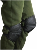 Наколенники зимние мягкие, 25х17см, иск.кожа, черный