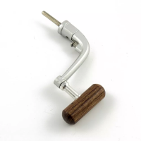 Ручка для катушки Palomino метал. складная хром (деревянный кноп)