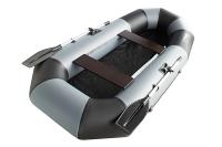 Надувная ПВХ лодка Муссон H-270 серый/черный