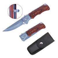 Нож Stainless выкидной, c фонариком, длина-20 см, ручка -10 см,с фиксатором, в чехле (650АВ)