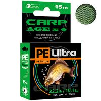 Поводочный материал AQUA CARP AGEx4 Ил/Глина 15м 10,1кг 22,2 lb